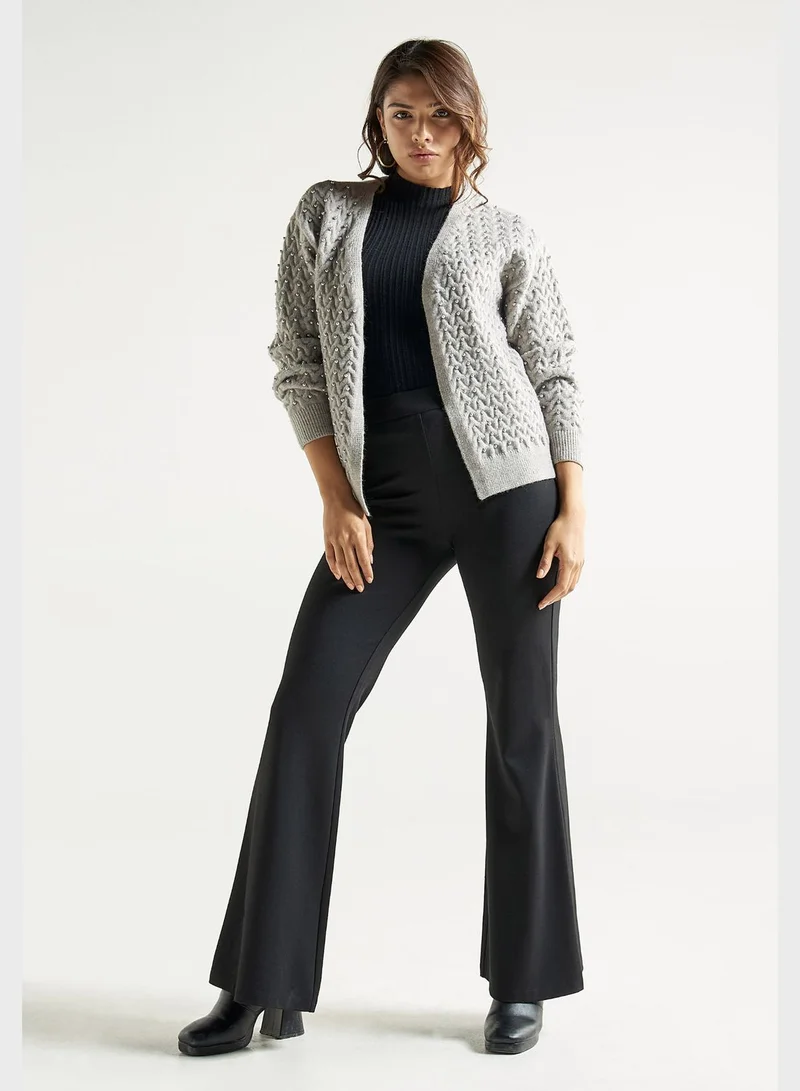 FAV Embellished Ribbed Cardigan