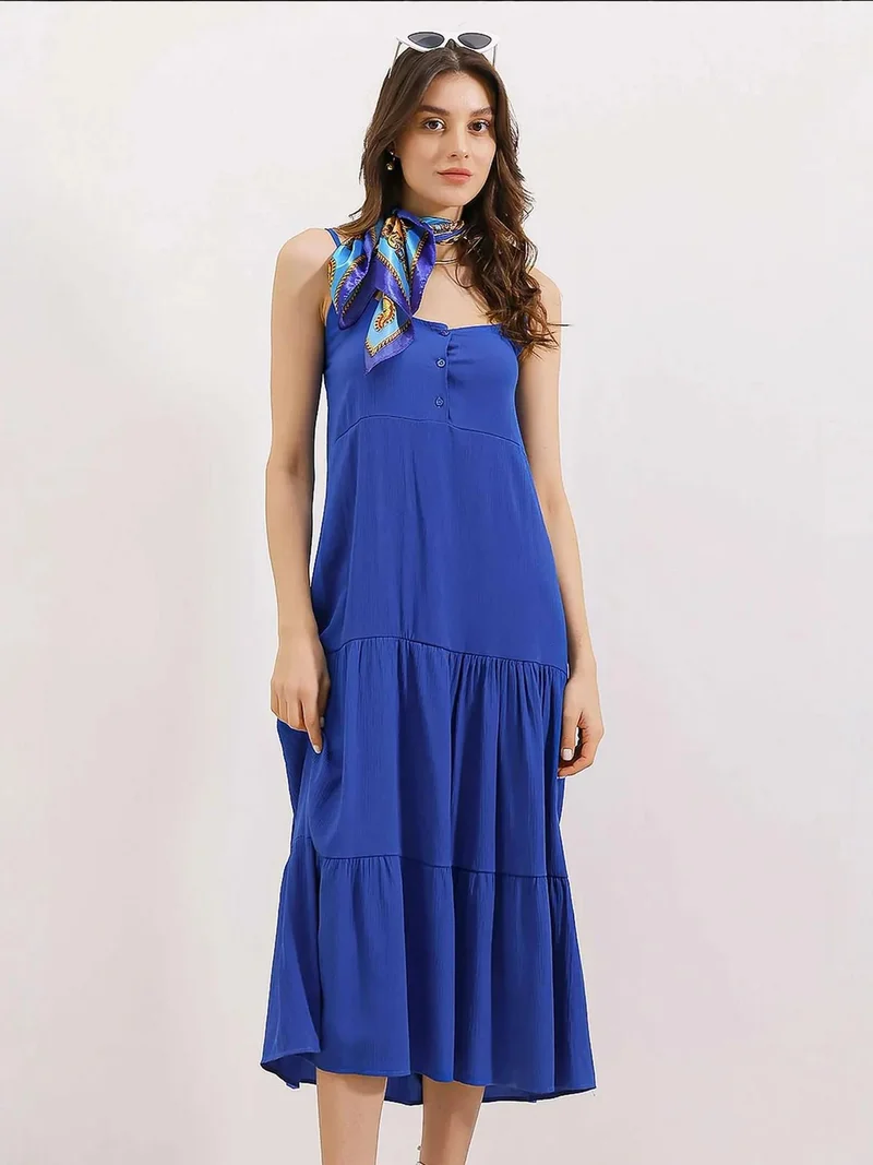 BIG DART BDART Loose Fit Midi Dress with Square Collar