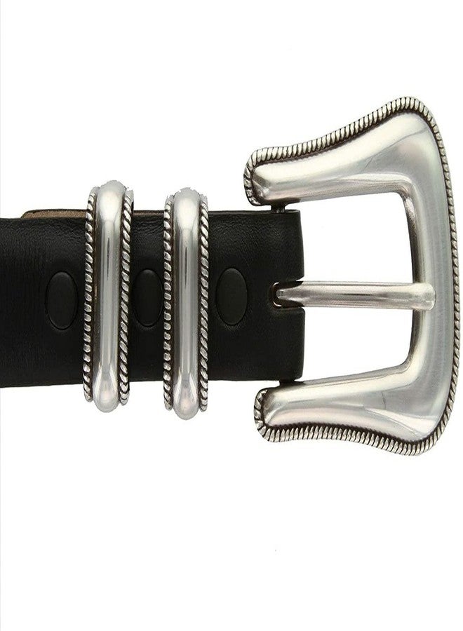 Belts.com Gareth Italian Calfskin Genuine Leather Designer Dress Belt 1-1/8"(30mm) taper down to 1"(25mm) wide (Smooth Black, 38) - Image 2