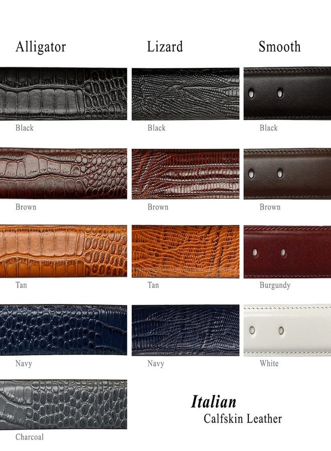 Belts.com Gareth Italian Calfskin Genuine Leather Designer Dress Belt 1-1/8"(30mm) taper down to 1"(25mm) wide (Smooth Black, 38) - Image 5