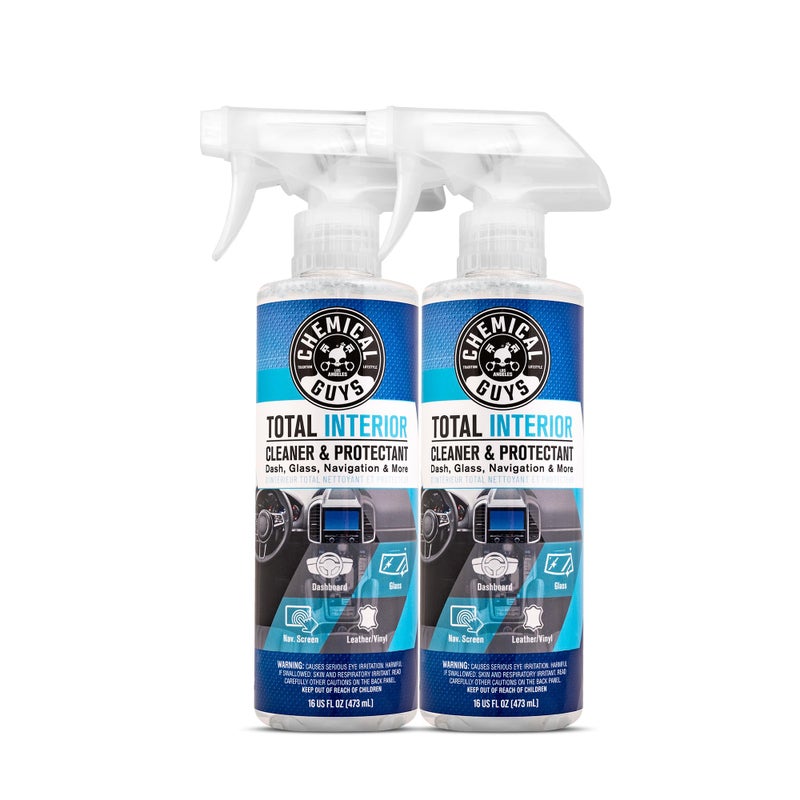 Chemical Guys Total Interior Cleaner & Protectant â€“ Chemical Guys Interior Cleaner, Cleans & Protects Leather, Vinyl, Plastic, Rubber, Glass with a Streak-Free Finish â€” 16 Fl Oz (Pack of 2) - Image 1