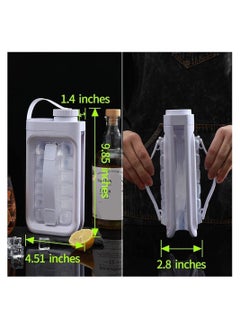 Y&D Ice Cube Trays, 2 in 1 Portable Mold Bottle With Lid The Sanitary Makers For Makes 17 Cubes  - Image 3
