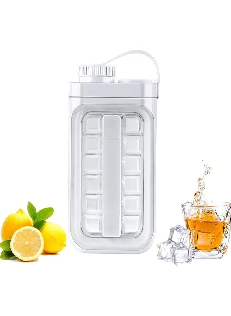 Y&D - Ice Cube Trays, 2 in 1 Portable Mold Bottle With Lid The Sanitary Makers For Makes 17 Cubes - Image 1