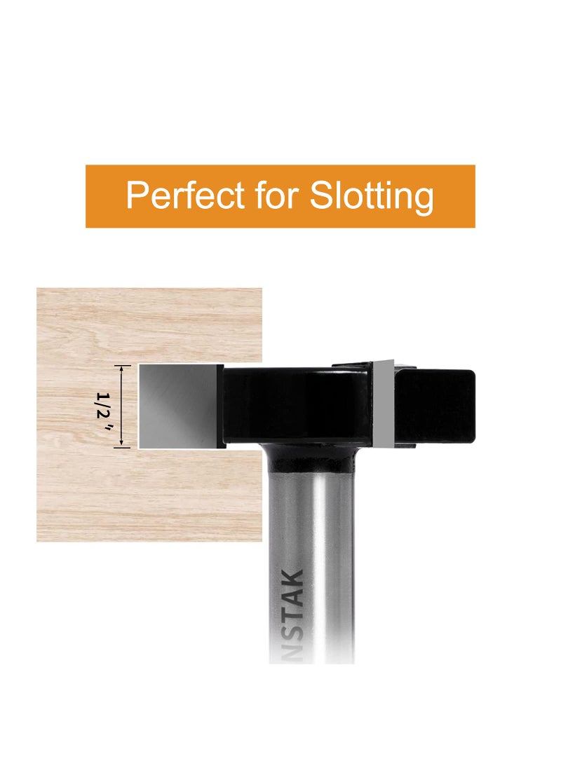 BINSTAK CNC Spoilboard Surfacing Router Bits, 1/2 inch Shank 2 inch Cutting Diameter, Slab Flattening Router Bit Planing Bit Wood Milling Cutter Planer Woodworking Tool by BINSTAK (Carbide)  - Image 3