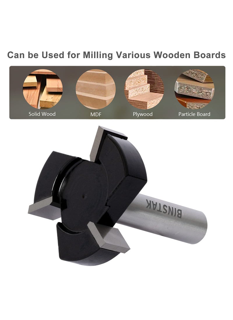 BINSTAK CNC Spoilboard Surfacing Router Bits, 1/2 inch Shank 2 inch Cutting Diameter, Slab Flattening Router Bit Planing Bit Wood Milling Cutter Planer Woodworking Tool by BINSTAK (Carbide)  - Image 4