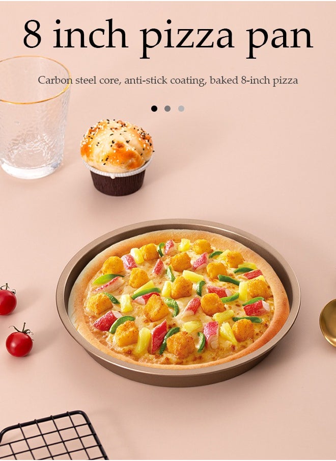 DUNISO - 5 Pieces Of Bakeware Set, Non Stick Baking Mold Set, Carbon Steel Cake Mold Set, Kitchen Baking Tools，With Pizza Tray, Round, Square Baking Tray, Cake Mold Plate, Suitable For Novice Bakers - Image 1