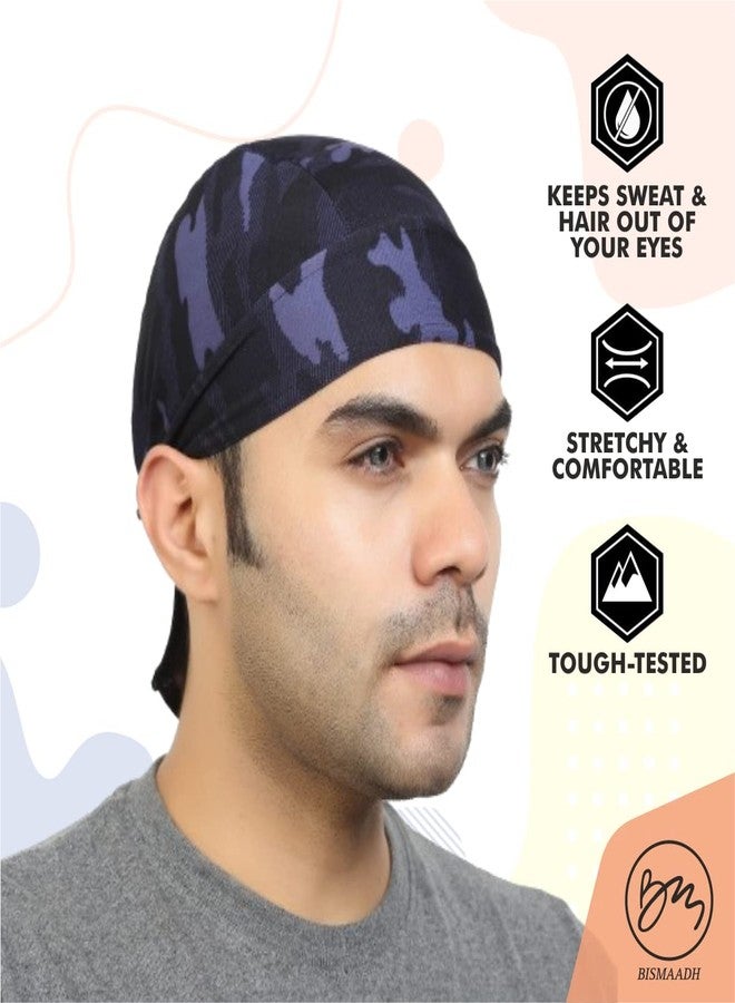 بسماد قبعة BISMAADH العصرية والمضادة للتعرق للرجال والنساء، قبعة رياضية خارجية للدراجات، قبعة صوفية للدراجات، قبعة شمسية قابلة للتهوية (مموهة، عبوة من قطعتين) - Image 4