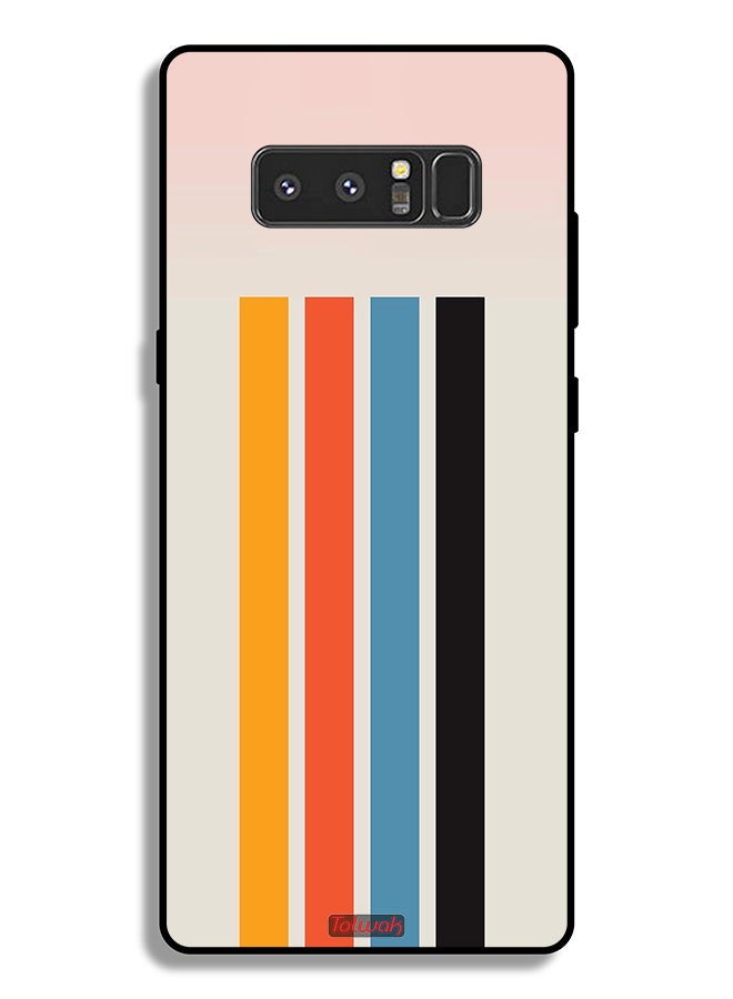 Tolwak Samsung Galaxy Note 8 Protective Case Cover Straight Lines Pattern - Image 2
