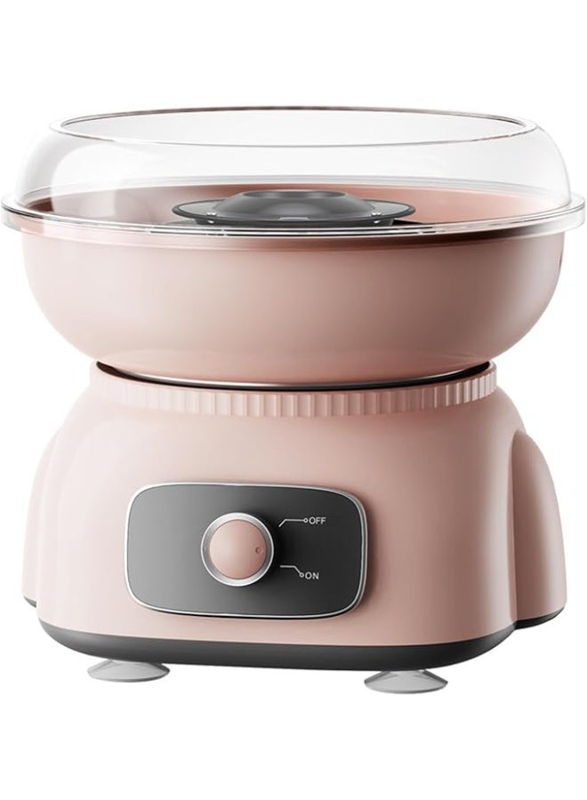 سوكاني آلة صنع حلوى القطن للأطفال، آلة صنع حلوى القطن المحمولة كهدية لأعياد الميلاد والحفلات مع 10 أعواد ومغرفة واحدة (لون وردي) - Image 2