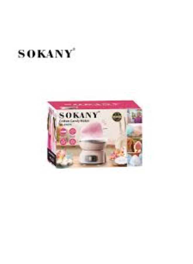 سوكاني آلة صنع حلوى القطن للأطفال، آلة صنع حلوى القطن المحمولة كهدية لأعياد الميلاد والحفلات مع 10 أعواد ومغرفة واحدة (لون وردي) - Image 1