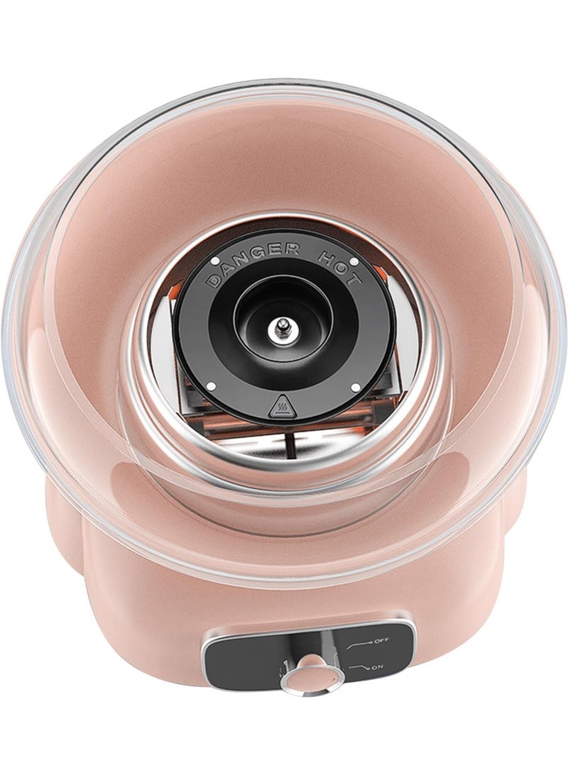 سوكاني آلة صنع حلوى القطن للأطفال، آلة صنع حلوى القطن المحمولة كهدية لأعياد الميلاد والحفلات مع 10 أعواد ومغرفة واحدة (لون وردي) - Image 5