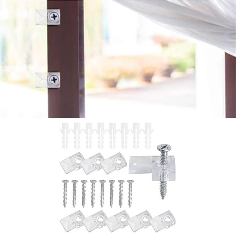 Mirror Hanging Kit 50 Sets Heavy Duty Wall Mount Clips Glass Retainer Holder - Image 4