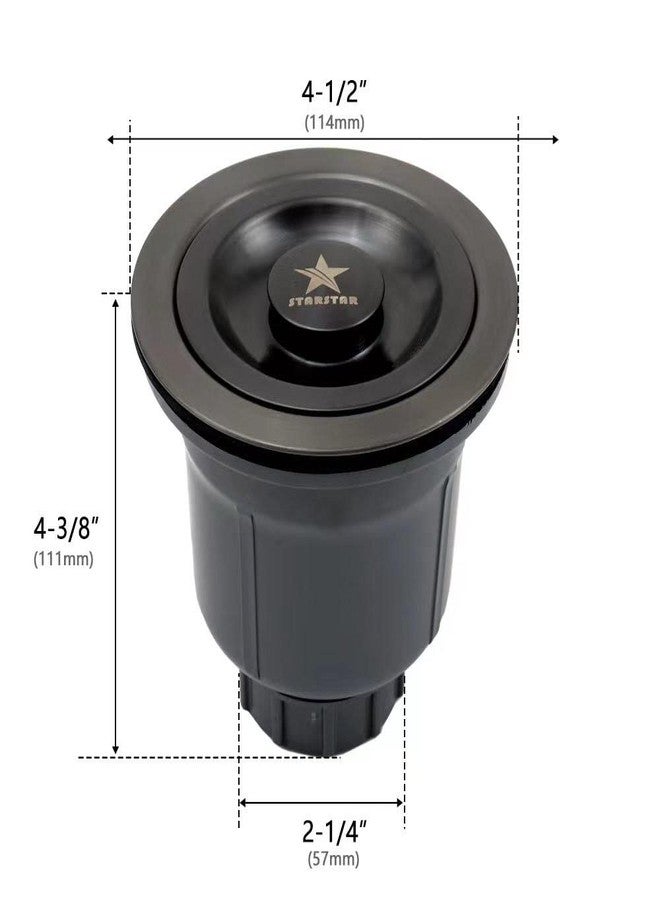 STARSTAR Kitchen Sink Flange Stopper Garbage Disposal Flange for Fit 3-1/2 Inch Standard Sink Drain Hole (NK Strainer Black) - Image 2