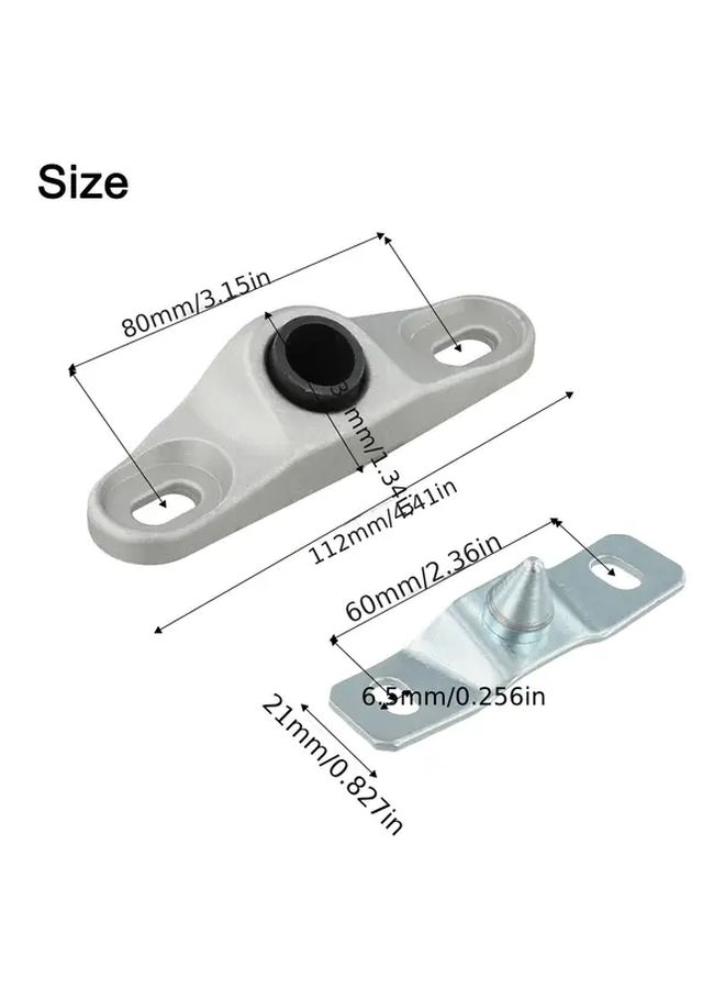 Heavy Duty Sliding Door Locator Guide Catch With Mounting Bracket For Enhanced Stability - Image 3