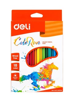 Generic 18 Pieces Triangular Colored Pencil, Multicolor Pencils Set, Toddlers and Beginners, Pre-sharpened Wood-free Ergonomic Grip, for Painting Preschool  - Image 2