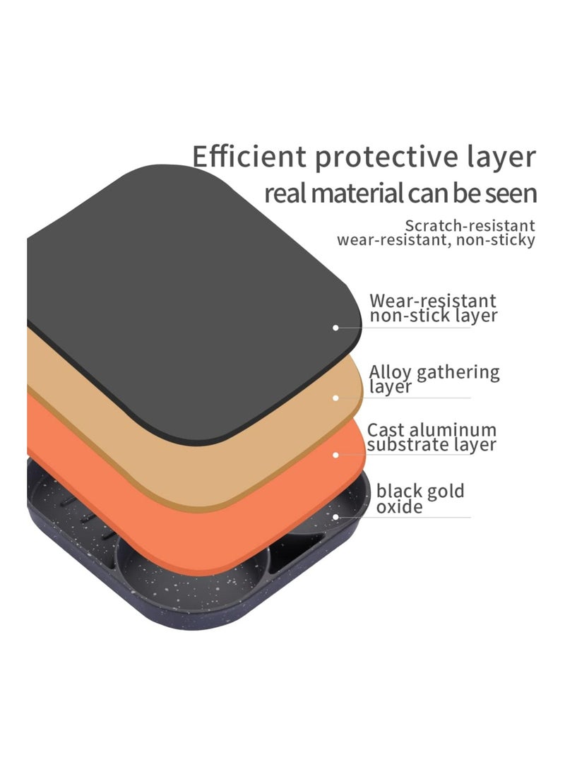 Generic Grill pan divided into 3 eyes  - Image 3