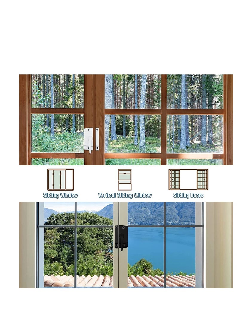 KASTWAVE Sliding Window Sash Locks, KASTWAVE White 2 Pack Cam Sash Locks for Double Hung Window Latch Lock Security Vinyl Window Sash Lock and Keeper Replacement Vertical and Horizontal Sliding Windows - Image 2
