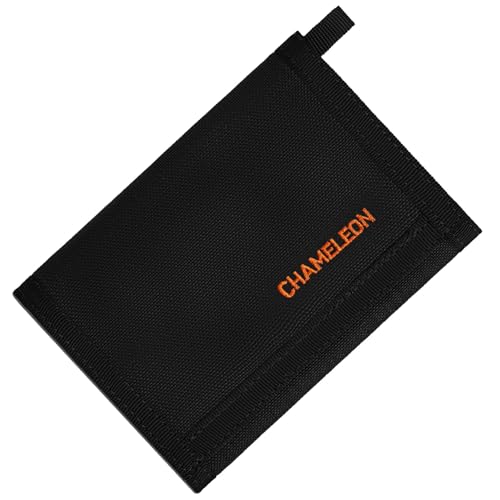 Chameleon Trifold Mens Nylon Wallet-Military Tactical Men Wallets- ID Card Holder - Canvas Thin Front Pocket Travel Wallet-Coin Zipper Pocket - Image 1