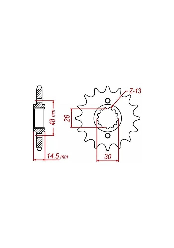 Wivplex 530 Motorcycle Front Sprocket 15T - Image 2