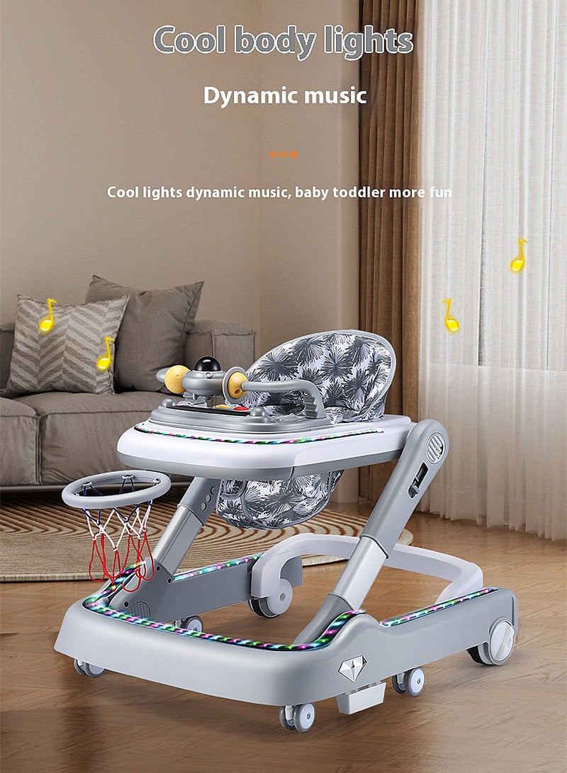 MaBaby Baby Walker,  Anti-Rollover Learning  Walker With Light, Music And Detachable Toy Tray, Push Walker(Suitablle 7-18Months), Can Sit and Push - Image 3