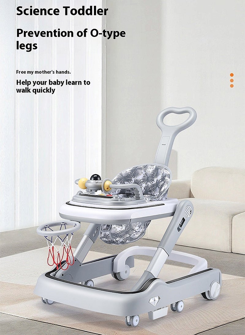 MaBaby Baby Walker,  Anti-Rollover Learning  Walker With Light, Music And Detachable Toy Tray, Push Walker(Suitablle 7-18Months), Can Sit and Push - Image 5