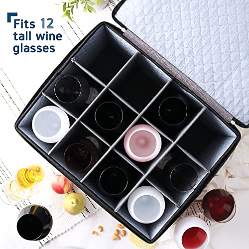 STORAGEBUD China Storage Containers Hard Shell, 8 Piece Flatware & Utensil with Mug Storage, Wine Glass 4 Dish Platter Case, Padded Dinnerware Containers, (sb-hds-09) - Image 5
