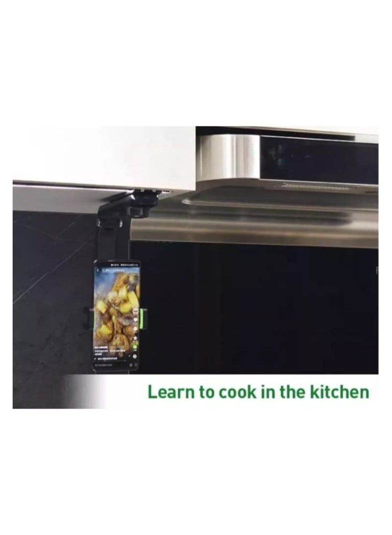 ELTRAZONE Car Mobile Phone Holder 360° Flexible Rotating Holder for Car Sun Visor | Multipurpose Holder for Kitchen, Desk & Home Use | Universal Smartphone Mount for Hands-Free Calls, Navigation & Video | Secure, Adjustable Design – Black - Image 3