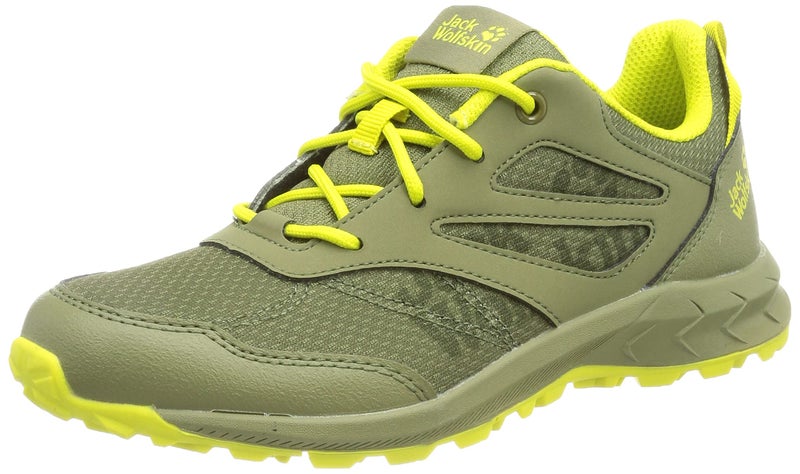 Jack Wolfskin Woodland Low Hiking Shoe Boot, Khaki/Green, 3 US Unisex Big Kid - Image 4