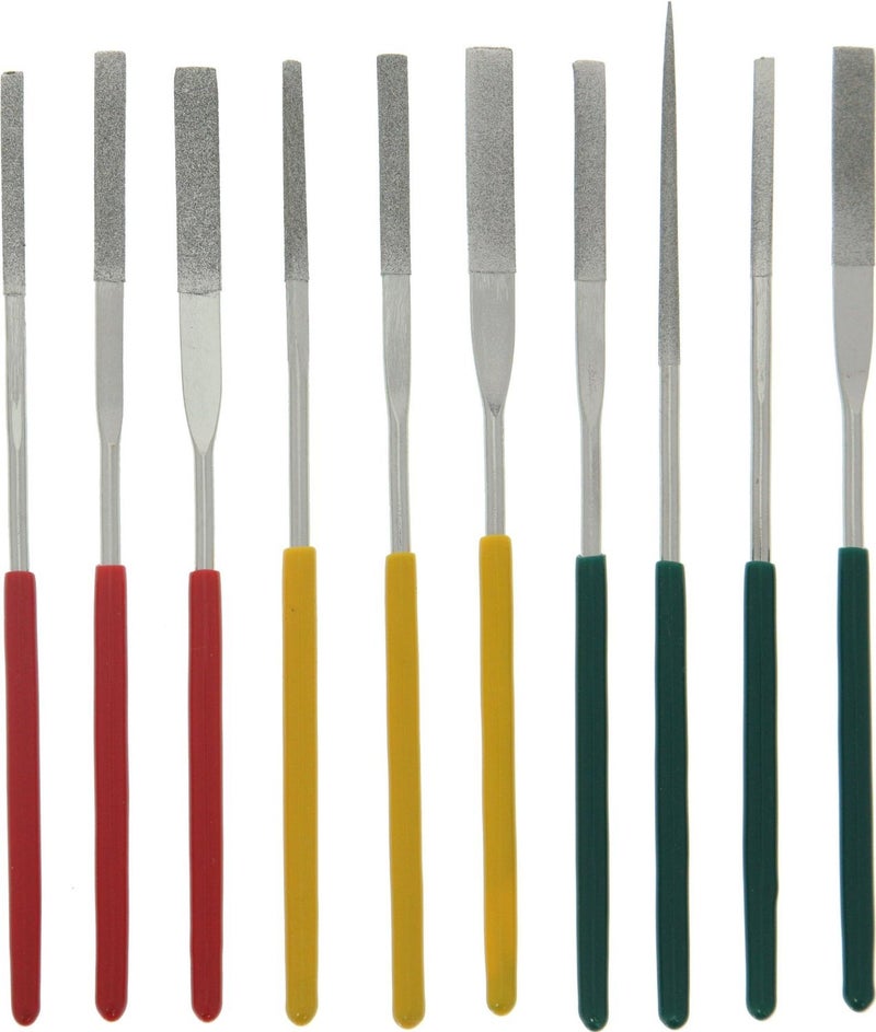 SE Tapered Diamond Needle File Set 10 PC 742DF