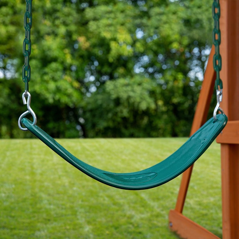 Gorilla Playsets 04-0002-G/G Extreme-Duty Swing Belt with Coated Chains - Green with Green Chains - Image 2