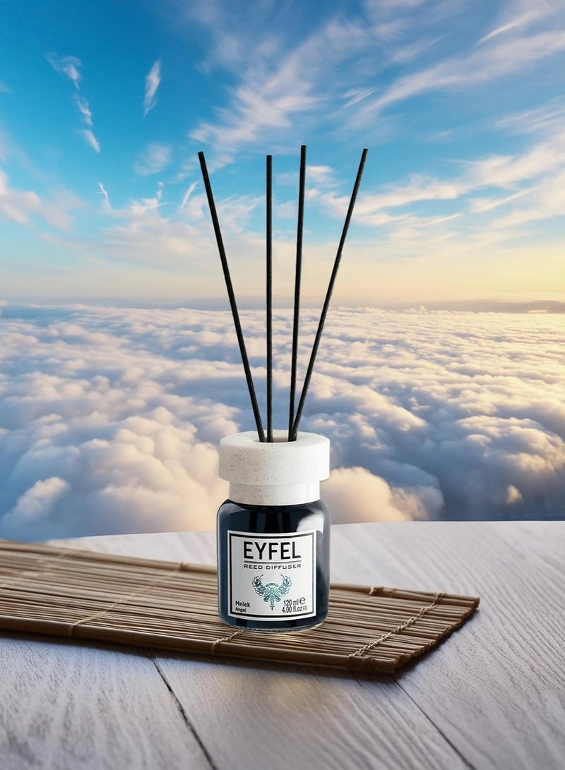 EYFEL EYFEL Reed Diffuser ANGEL Scent – Long Lasting Room Fragrance Oil | Air Freshener for Home, Office & Bathroom – Elegant Glass Bottle with Sticks – 120ml - Image 2