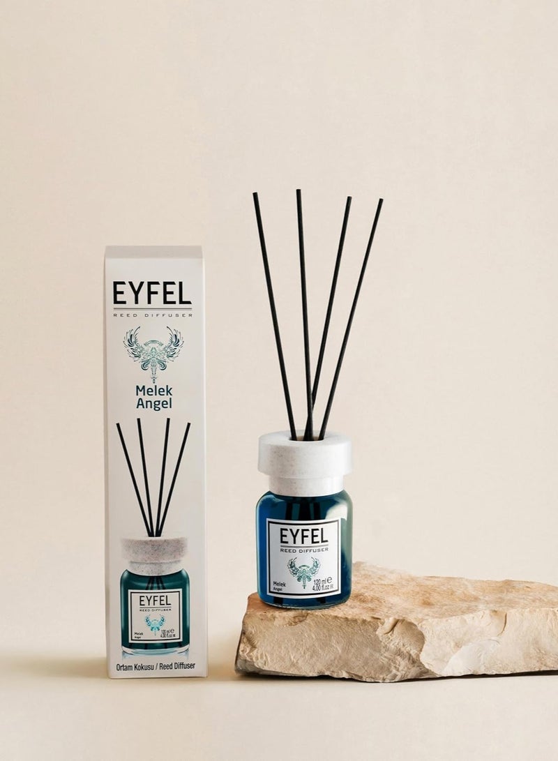 EYFEL EYFEL Reed Diffuser ANGEL Scent – Long Lasting Room Fragrance Oil | Air Freshener for Home, Office & Bathroom – Elegant Glass Bottle with Sticks – 120ml - Image 3