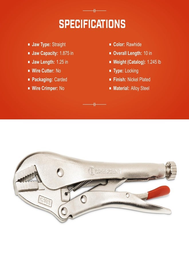 Crescent 10" Straight Jaw Locking Pliers - C10SVN - Image 5