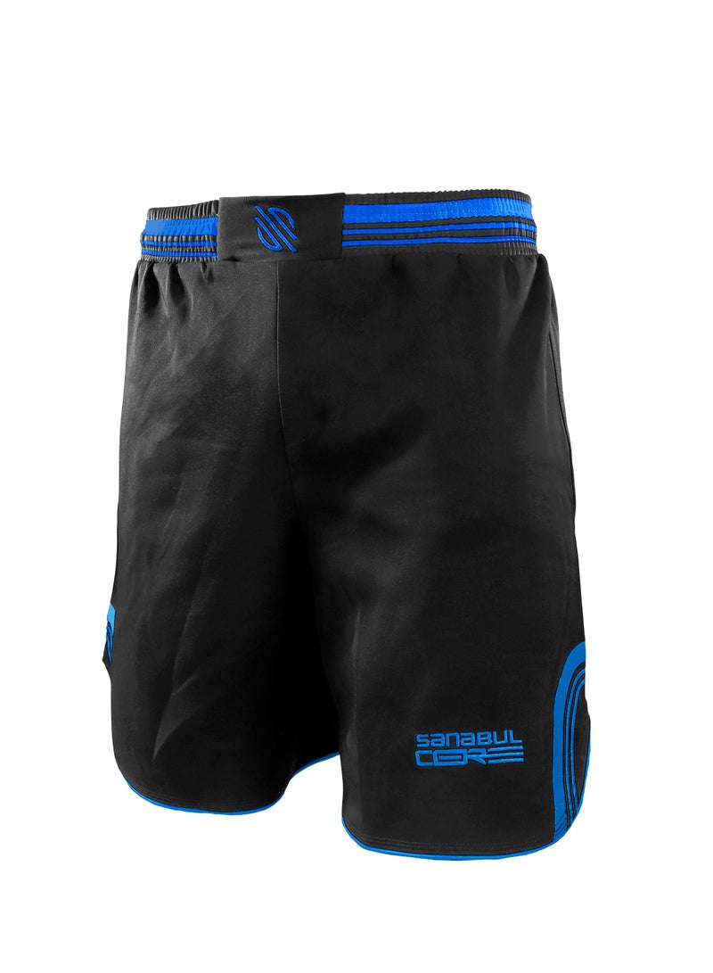 Sanabul Core MMA Shorts for Men – Boxing, No Gi, Jiu Jitsu, Grappling BJJ, Blue, Medium - Image 1