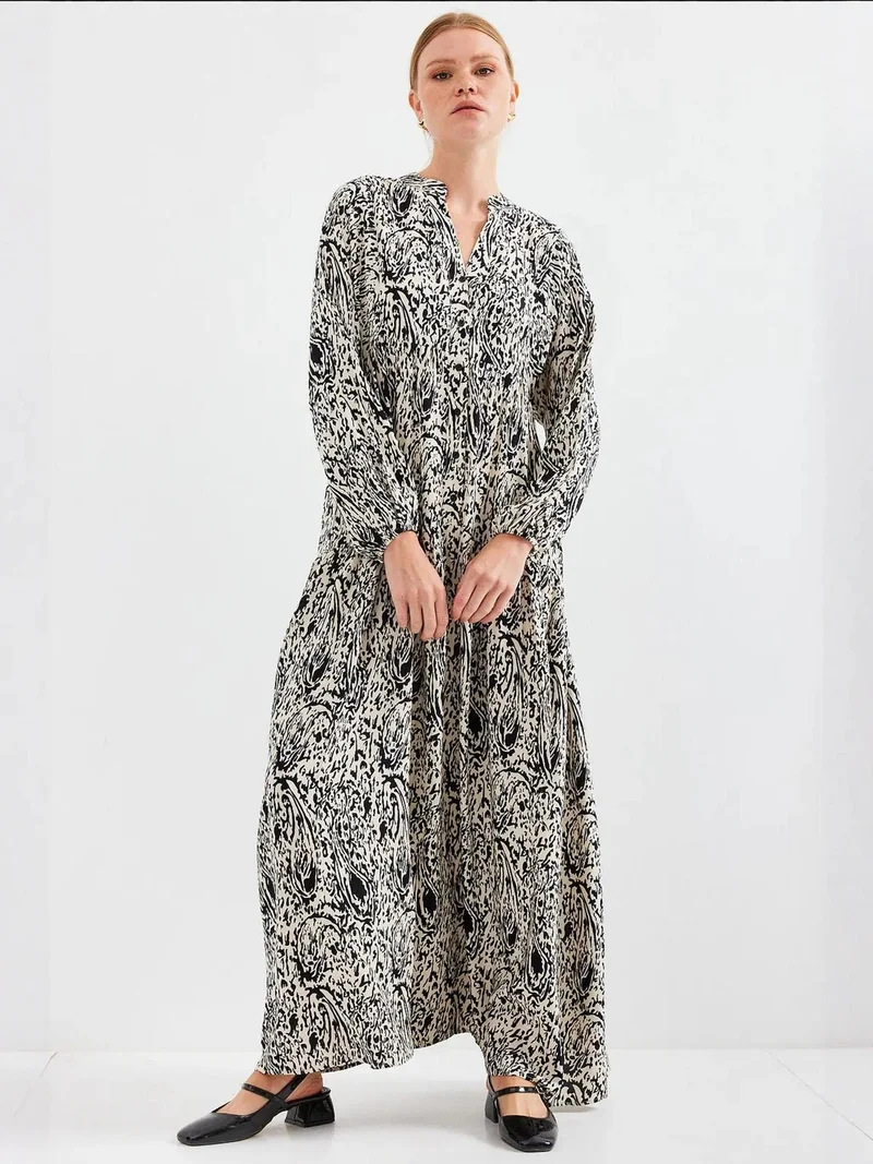 BIG DART BDART Patterned V-Neck Maxi Dress