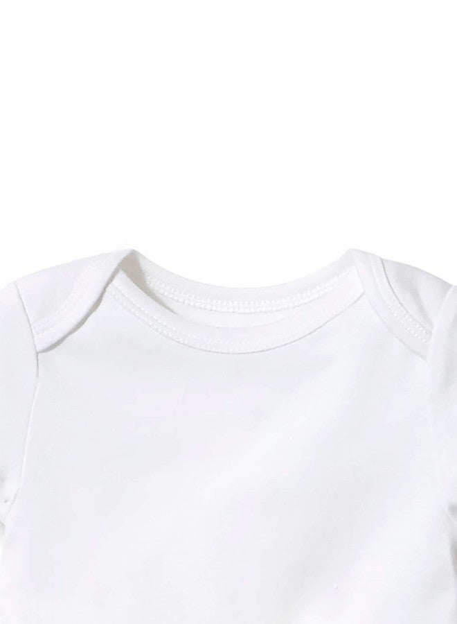 TuddyBuddy 100% Cotton Multi Color Romper/Bodysuit/Onesies for Baby Boy & Baby Girl - Pack of 5 Bodysuits (Pack of 5 - Solid White - Full Sleeves, 0-3 Months) - Image 3