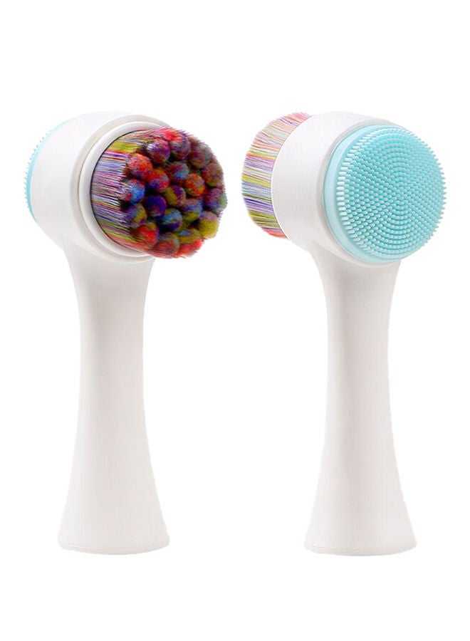 NIBEMINENT Double-Sided Blackhead Exfoliating And Facial Cleansing Brush Multicolour 13.50centimeter