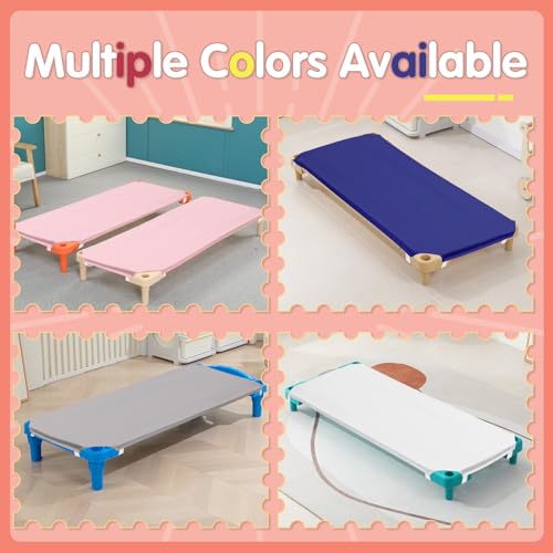 RowinsyDD 2 Pcs Cot Sheets for Daycare, 23" x 51", Pink Daycare Cot Size Sheet with Corner Elastic Loops for Child Boys Girls, Daycare Essentials for Toddler and Preschool, Breathable Microfiber - Image 3