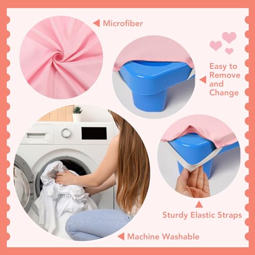 RowinsyDD 2 Pcs Cot Sheets for Daycare, 23" x 51", Pink Daycare Cot Size Sheet with Corner Elastic Loops for Child Boys Girls, Daycare Essentials for Toddler and Preschool, Breathable Microfiber - Image 4