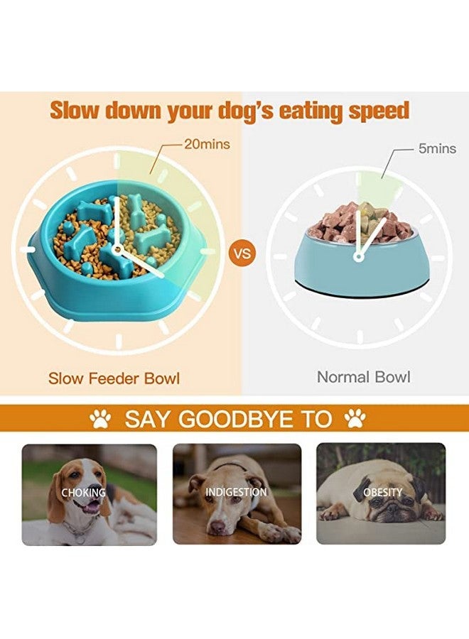 Anti-Chocking Slow Feeding Dog Bowl, Interactive Bloat Stop Bowl Dishes Non-Slide Dog Lick Treat Bowl | Dog Puzzle Bowl (Lake Blue And Purple) - Pack Of 1 - Image 3