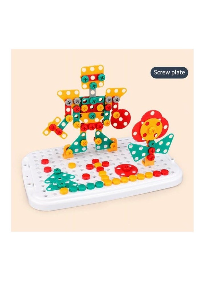TOY GARDEN 3D DIY Mushroom Nails Puzzle Game for Kids – Creative Screw Drill Toy Table Set – Educational STEM Jigsaw Building Toy for Boys & Girls  - Image 2