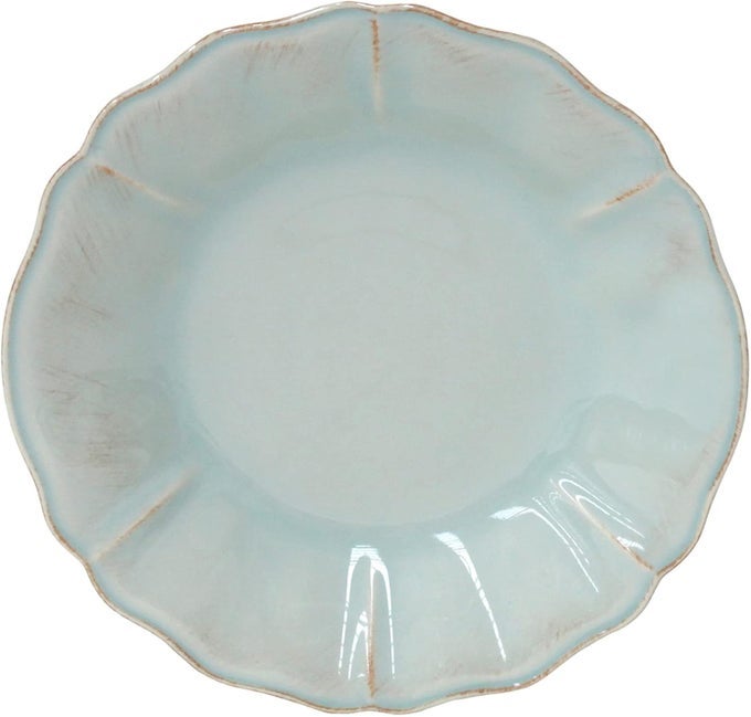 CERAMIC STONEWARE 10 SOUP PASTA PLATE ALENTEJO COLLECTION TURQUOISE MICROWAVE DISHWASHER SAFE DINNERWARE FOOD SAFE GLAZING RESTAURANT QUALITY TABLEWARE