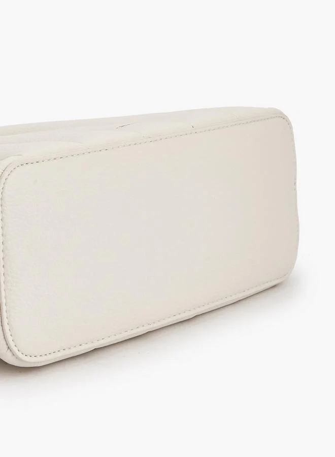 Celeste CREAM Pleated Tote Bag With Pouch for Women | Best Price UAE
