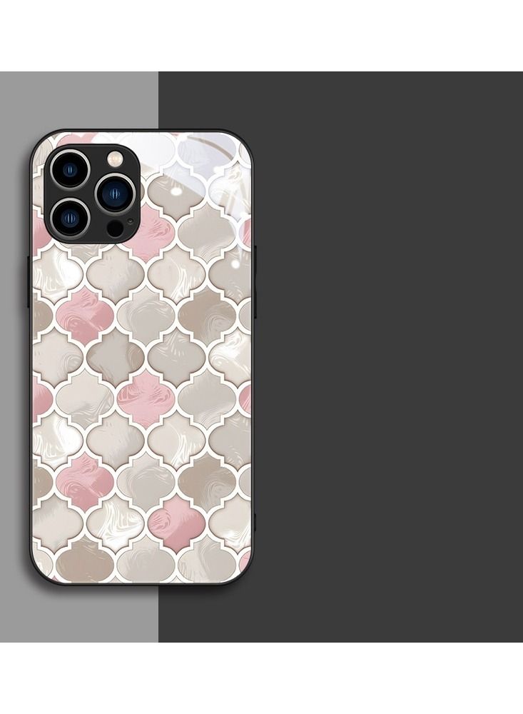 Loquat Back Cover Printed Glass Protective Mobile Phone Case for iPhone