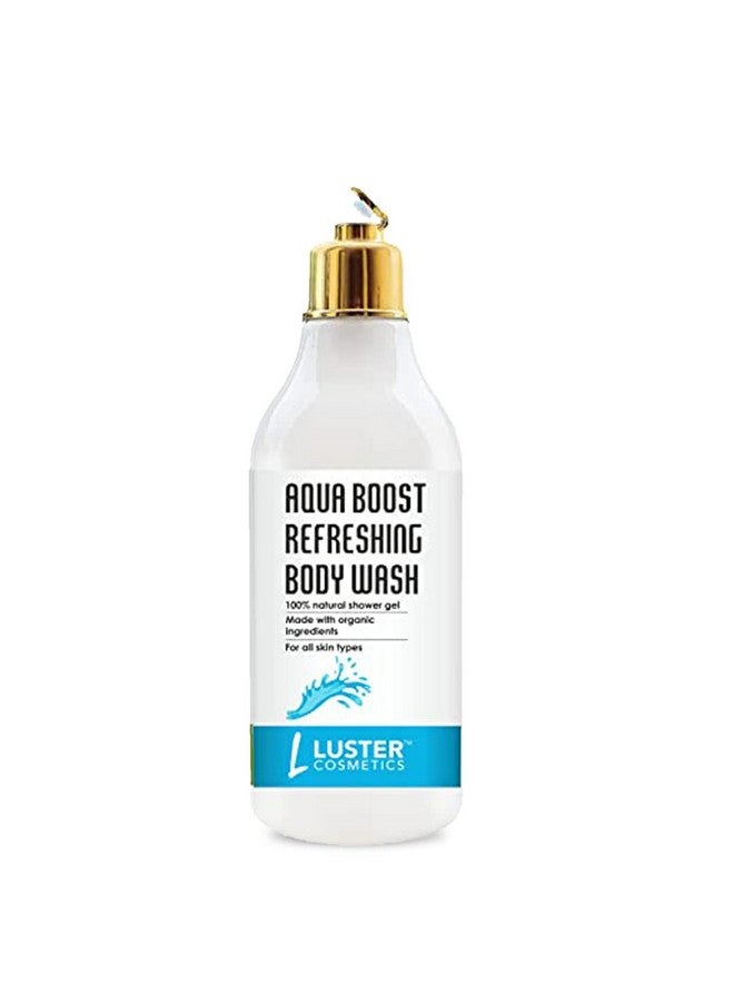 LUSTER COSMETICS Aqua Boost Refreshing Body Wash Shower Gel | Made With Organic Ingredients | Deeply Hydrates | Paraben Free - 300Ml - Image 2