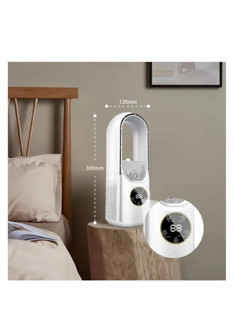 Tower Fan with Cooling, Humidifying and Adjustable Airflow, USB Rechargeable, for Offices, Bedrooms and Living Rooms - Image 5