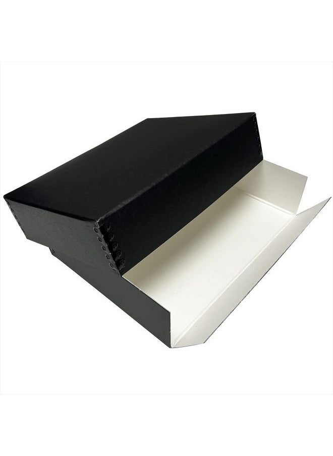 Lineco Archival 9X12 Print Storage Box, Drop Front Design, 9X12X3, Exterior Color: Black  - Image 3