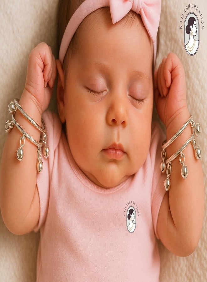 Kailash Creation Adjustable Baby Nazariya Bracelet with Ghungroo Bracelet/Kada for Baby Boys & Girls (0-5 Years) | Kids Payal_Kada - Image 2