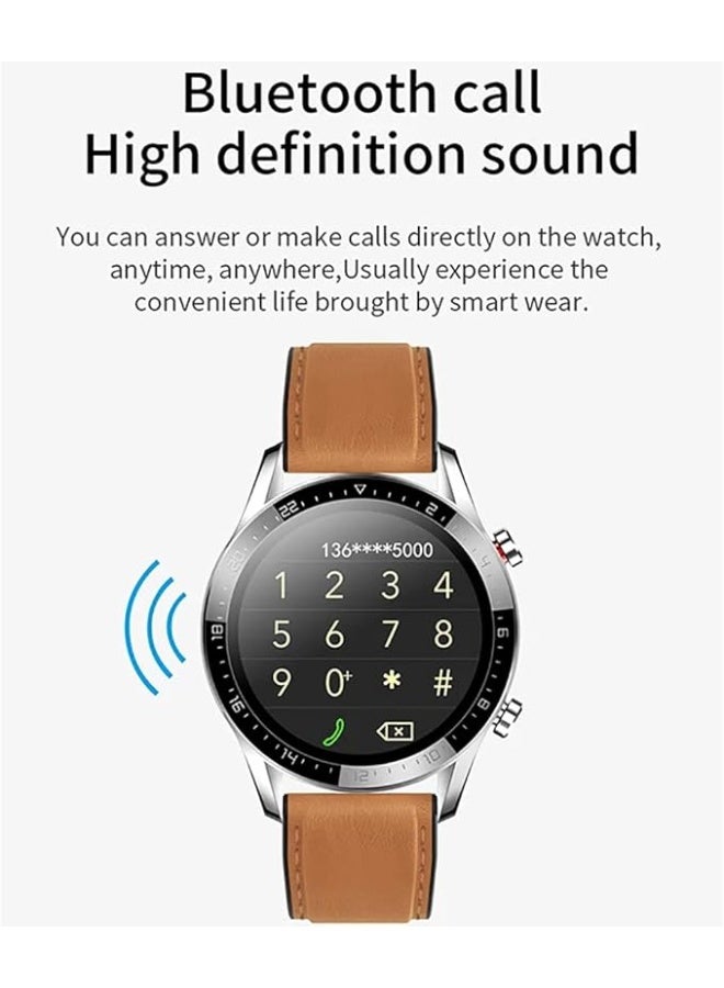 Fire-Boltt Ultimate 35.3mm (1.39) Stainless Steel Luxury Bluetooth Calling, 120+ Sports Smartwatch  (Brown Strap, Free Size) - Image 2