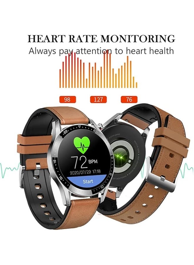 Fire-Boltt Ultimate 35.3mm (1.39) Stainless Steel Luxury Bluetooth Calling, 120+ Sports Smartwatch  (Brown Strap, Free Size) - Image 4